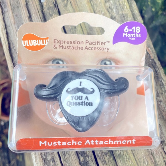 Ulubulu Mustache Pacifier 6-18 Months - Picture 1 of 3